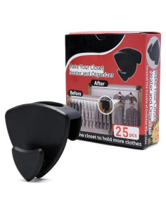 Ganchos de abrigo metálicos Genérico 25 piezas ahorradores de espacio