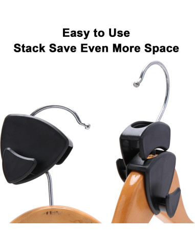 Ganchos de abrigo metálicos Genérico 25 piezas ahorradores de espacio