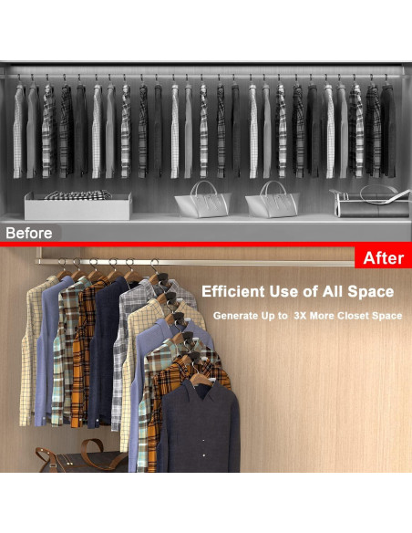 Ganchos de abrigo metálicos Genérico 25 piezas ahorradores de espacio