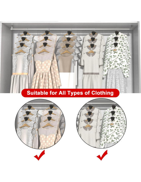 Ganchos de abrigo metálicos Genérico 25 piezas ahorradores de espacio