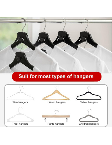 Ganchos de abrigo metálicos Genérico 25 piezas ahorradores de espacio