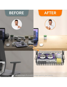 Cajón Bajo Escritorio ENONCI Metálico 32x23cm Organizador 2