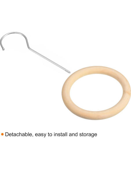Anillo de Bufanda uxcell 15cm Madera Plata Organizador