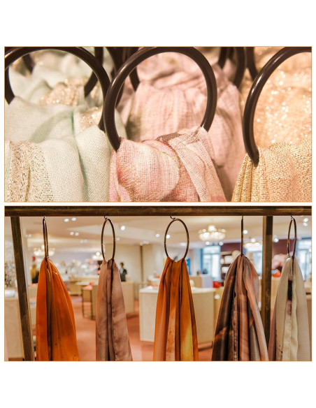 Anillo de Bufanda uxcell 15cm Madera Plata Organizador