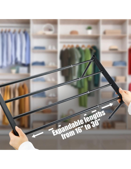 Estante de Zapatos Expandible Teenyyou 40-76 cm Negro Metal 2 Pcs Estante de Zapatos Expandible Teenyyou 40-76 cm Negro Metal 2 Pcs