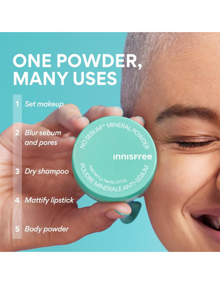 Polvo Suelto Innisfree No Sebum 45g - Fijación y Control de Brillo