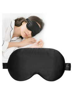 Máscara de Sueño de Seda Morera OLESILK Negra Ultra Suave