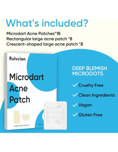 Parche para Acné Rulvcian - 18 Microdart + 16 Grandes