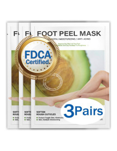 Mascarilla Exfoliante para Pies con Manteca de Karité - 3 Pares