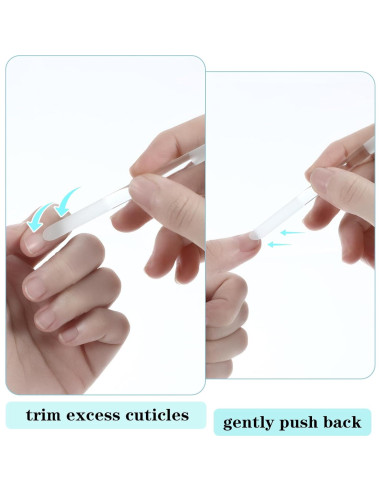 Empujador de Cutículas de Vidrio YBEATY con Estuche de Cuero