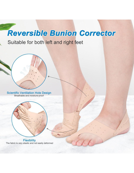 Corrector de Juanetes JFNoraiva - Calcetines Ultra Delgados (L)