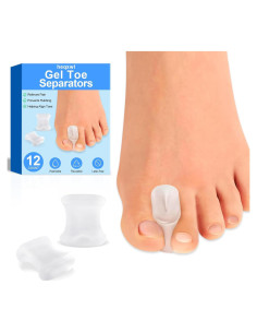 Separadores de Dedos de Gel heqxwl - 12 Piezas para Alivio de Juanetes