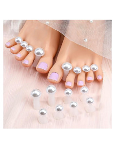 Separadores de Dedos de Silicona MHYGKTXRA 16pcs Pedicura