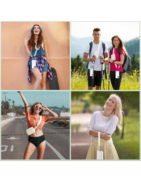 Correa Cruzada para Teléfono YFWE con Cartera RFID Crema