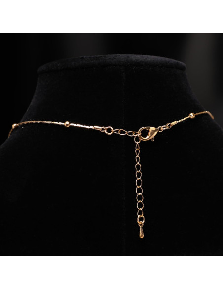 Collar Locket de Foto Vintage Mariposa Dorado con Herramientas