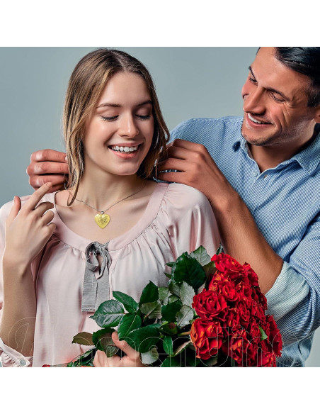 Paquete de 10 Charms Colgantes Corazón Acero Inoxidable Dorado