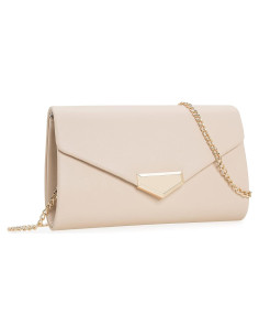 Bolso Clutch PU Charming Tailor Beige 24x14cm para Mujer