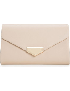 Bolso Clutch PU Charming Tailor Beige 24x14cm para Mujer 2