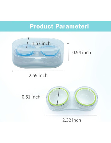 Estuche para Lentes de Contacto LCFALO 6 Piezas Portátil