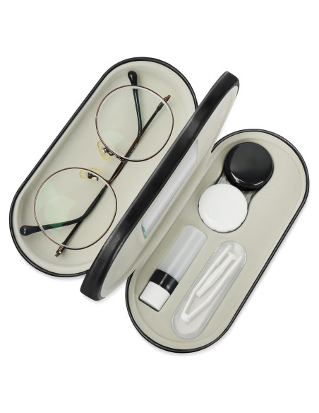 Estuche 2 en 1 para Gafas y Lentes de Contacto Kilihot