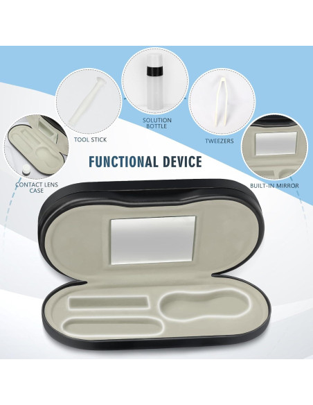 Estuche 2 en 1 para Gafas y Lentes de Contacto Kilihot