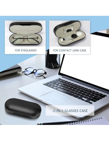 Estuche 2 en 1 para Gafas y Lentes de Contacto Kilihot