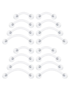 Retenedores Transparentes 16g Bioflex 6pc para Piercings