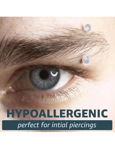 Retenedores Transparentes 16g Bioflex 6pc para Piercings