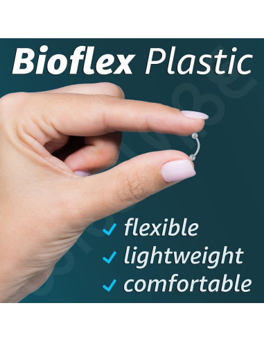 Retenedores Transparentes 16g Bioflex 6pc para Piercings