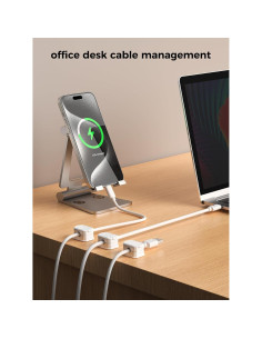 6 Clips de Cable Elástico KMOUANTS - Organizador de Escritorio 2