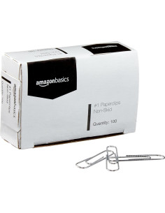 Clips de Papel Antideslizantes Amazon Basics No. 1 - 1000 Unidades 2
