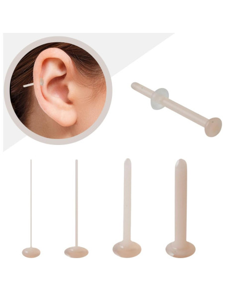 Retenedor de Piercing de Vidrio Gorilla 20G Tono Carne 13mm