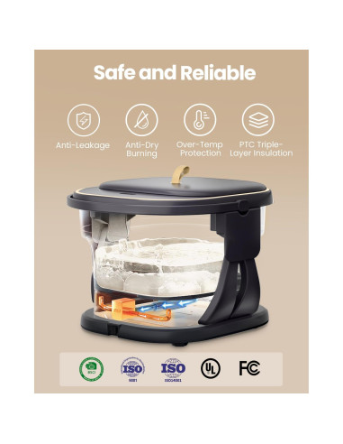 Spa de pies eléctrico Puboo colapsable con calor y control remoto