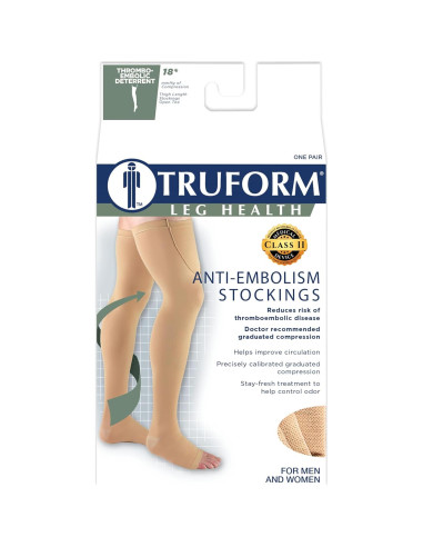 Medias Antiembolia Truform 0810, Compresión 18 mmHg, Unisex, Grande