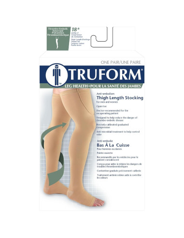 Medias Antiembolia Truform 0810, Compresión 18 mmHg, Unisex, Grande