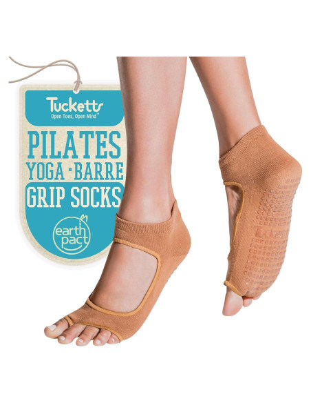 Calcetines de Pilates Tucketts sin Dedos Antideslizantes Nude