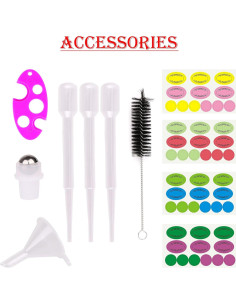 24 Botellas de Rodillo 10ml Vidrio Azul Cobalto inice 2