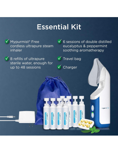 Inhalador de Vapor Mypurmist Free Ultrapure - Portátil y a Batería