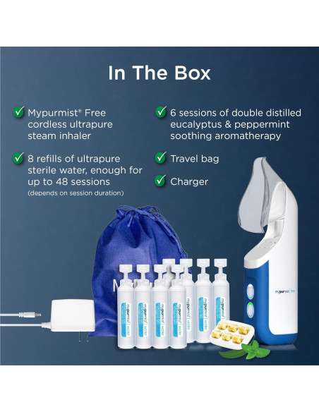 Inhalador de Vapor Mypurmist Free Ultrapure - Portátil y a Batería Inhalador de Vapor Mypurmist Free Ultrapure - Portátil y a Batería