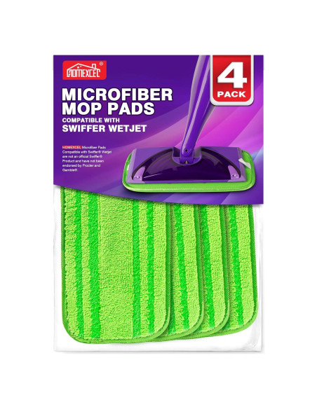 Almohadillas de Microfibra HOMEXCEL para Mopas Swiffer 4 Pzas