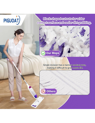 20 Almohadillas Power-Mop PIGUOAT para Mopas Multi-Superficie