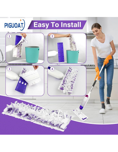 20 Almohadillas Power-Mop PIGUOAT para Mopas Multi-Superficie