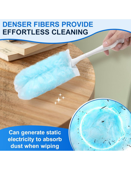 10 Recargas Plumero Desechables Wlich 360 Microfibra Azul