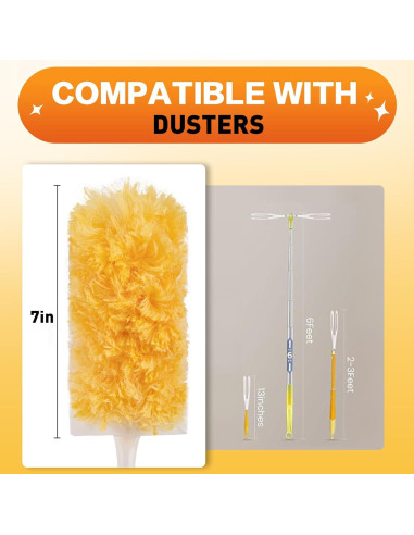 Recargas de Plumero Desechable YHOVID 25 Unidades Microfibra