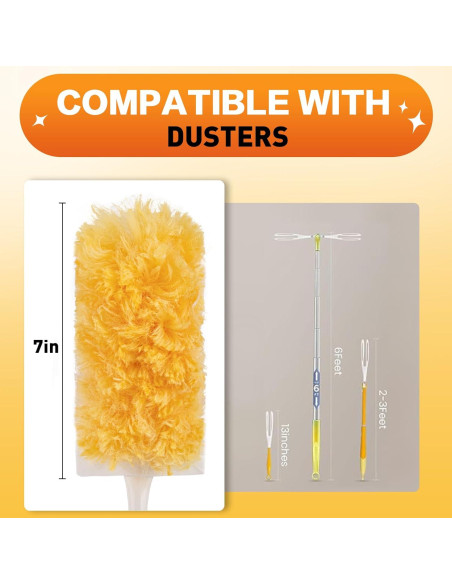 Recargas de Plumero Desechable YHOVID 25 Unidades Microfibra