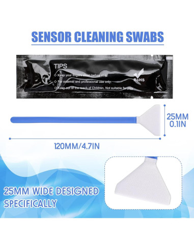 Kit de Limpieza de Sensor Konohan 45 Piezas 25mm Microfibra