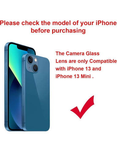 Reemplazo Lente Cristal Cámara Trasera OEM iPhone 13 Mini