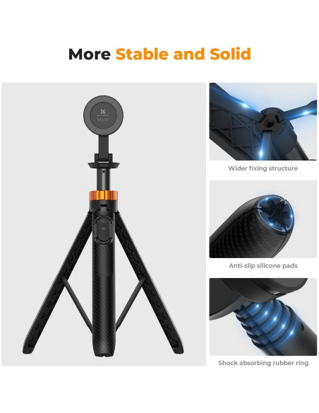 Trípode Selfie Magnético K&F Concept 63'' para iPhone