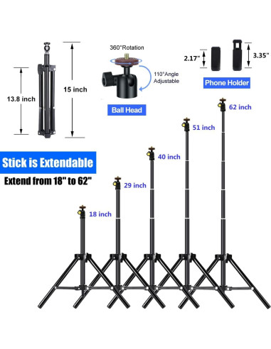 Trípode para Selfie PBOSE Extensible 157 cm con Control Remoto