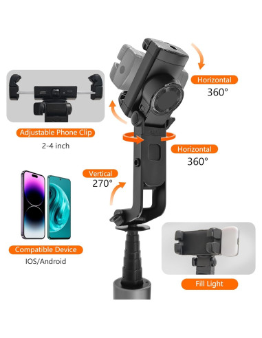 Trípode Automático DMYWB 360 con Luz y Control Remoto